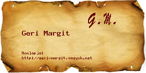 Geri Margit névjegykártya